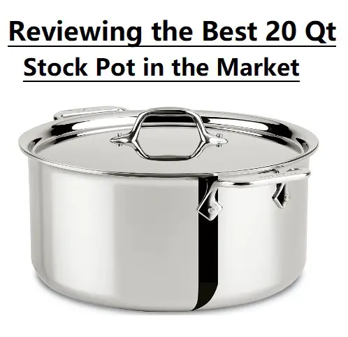 HOMICHEF Commercial Grade LARGE STOCK POT 20 Quart With Lid - Nickel Free  Stainless Steel Cookware - Healthy Polished Stockpots - Heavy Duty  Induction